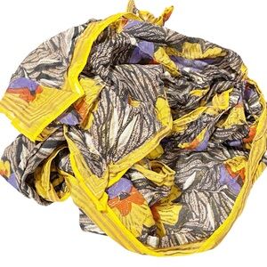 Katja Multi Color Floral Long Fashion Scarf Hair Accessory Purse